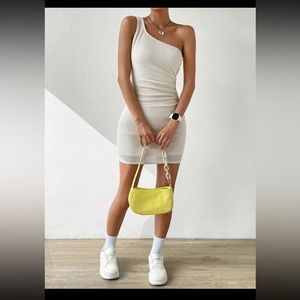 ✨one Shoulder Ruched Side Bodycon Dress size XS